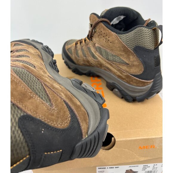Merrell MOAB 3 Men’s Sz. 9.5 Mid Waterproof Round Toe Hiking Boots - Picture 6 of 9